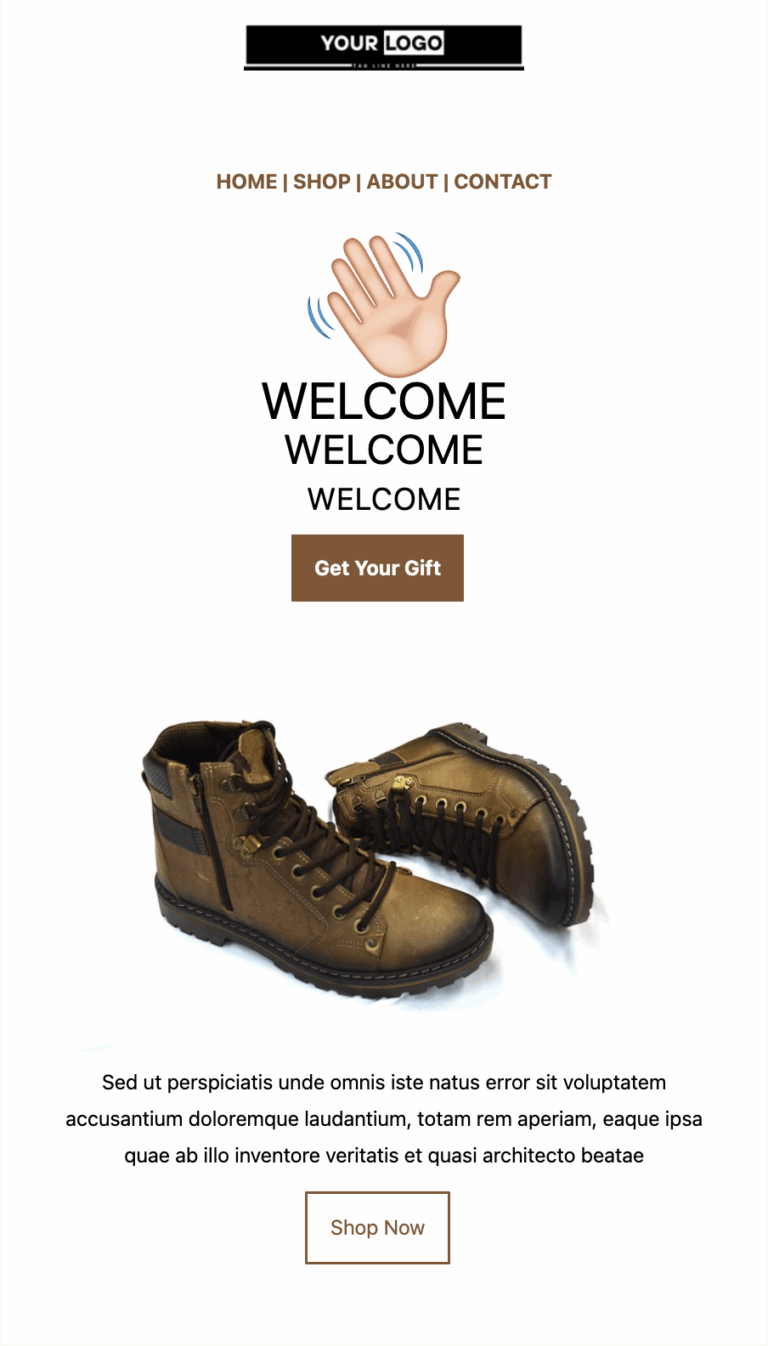 ecommerce welcome email